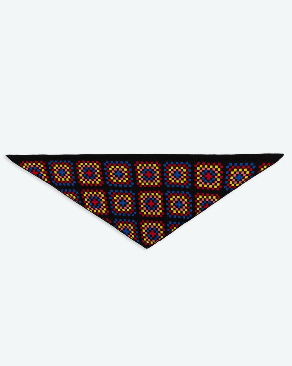 Miss PomPom Granny Squares Wool Triangle Scarf
