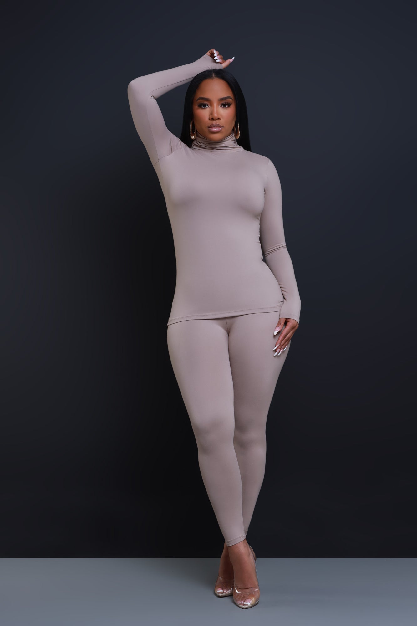 Record Timing Legging Set - Ash Mocha