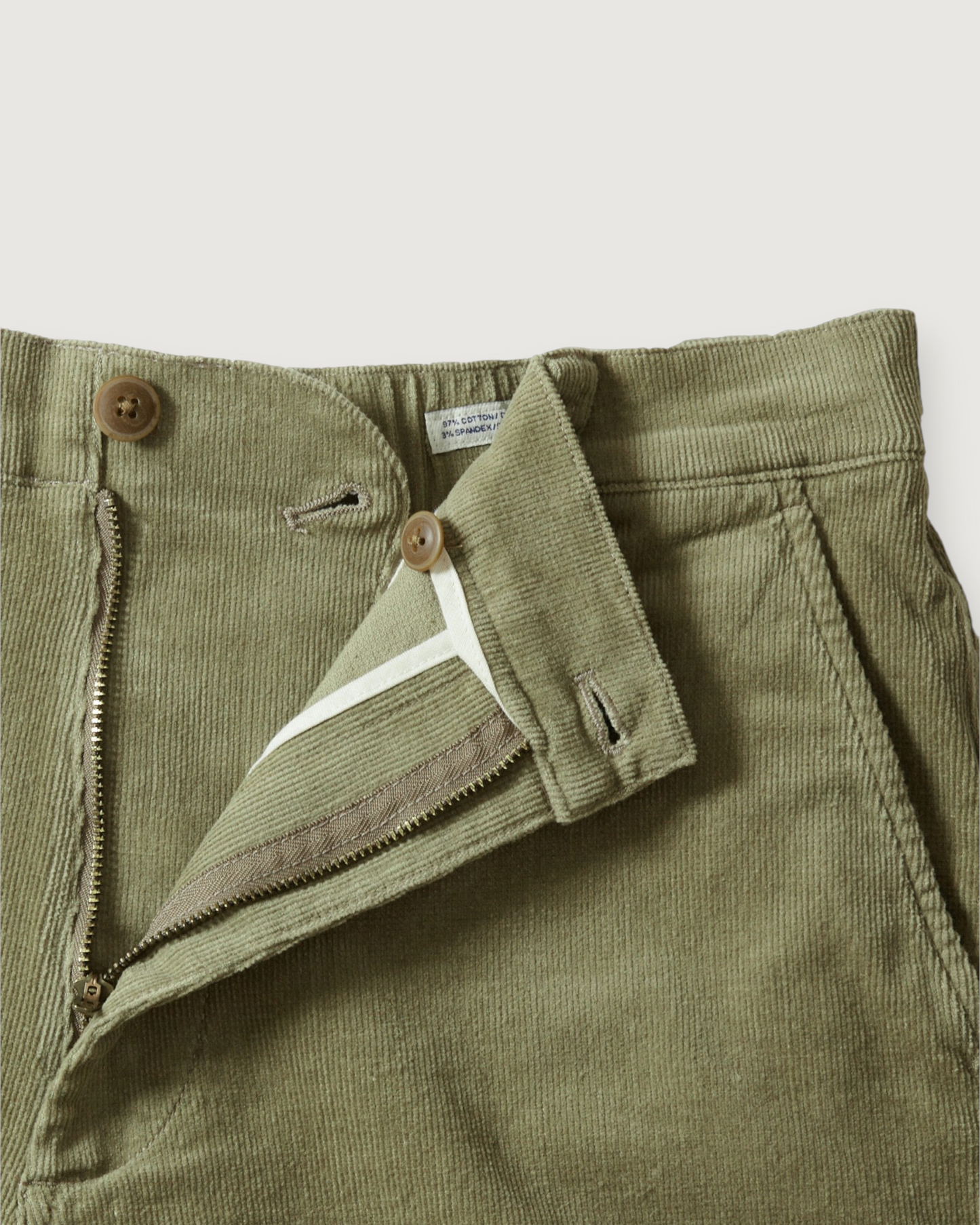 Corduroy Trail Shorts 8" - Dusty Olive