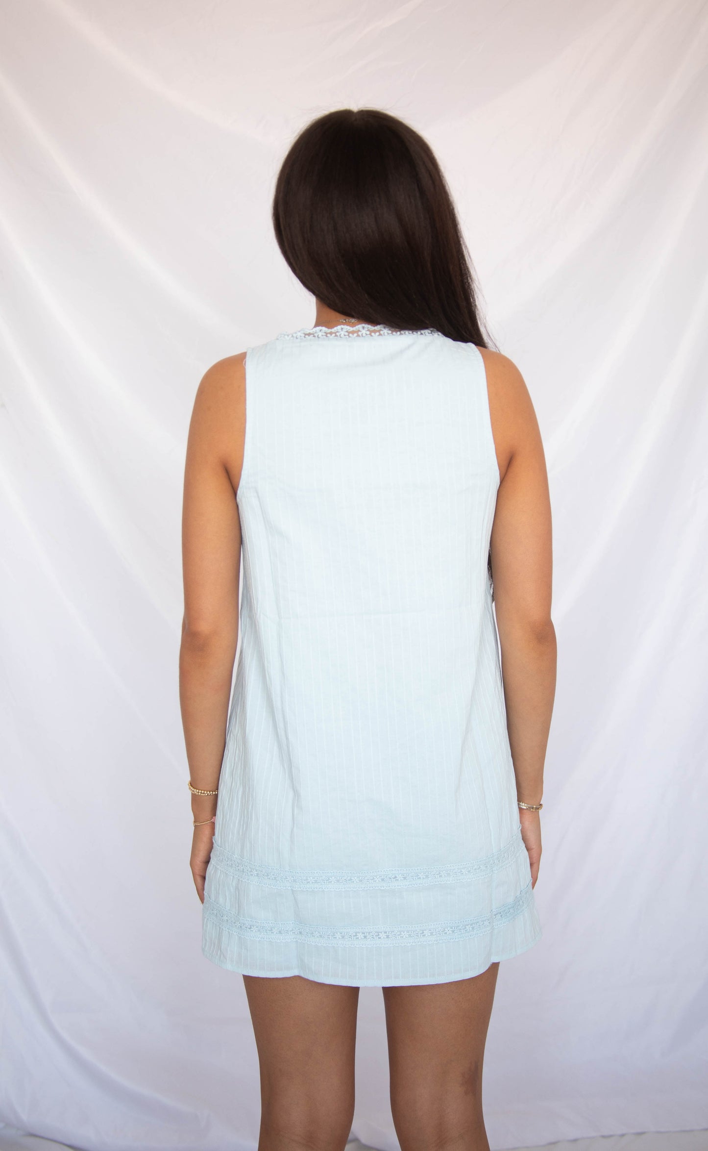 you got me babydoll mini dress - blue