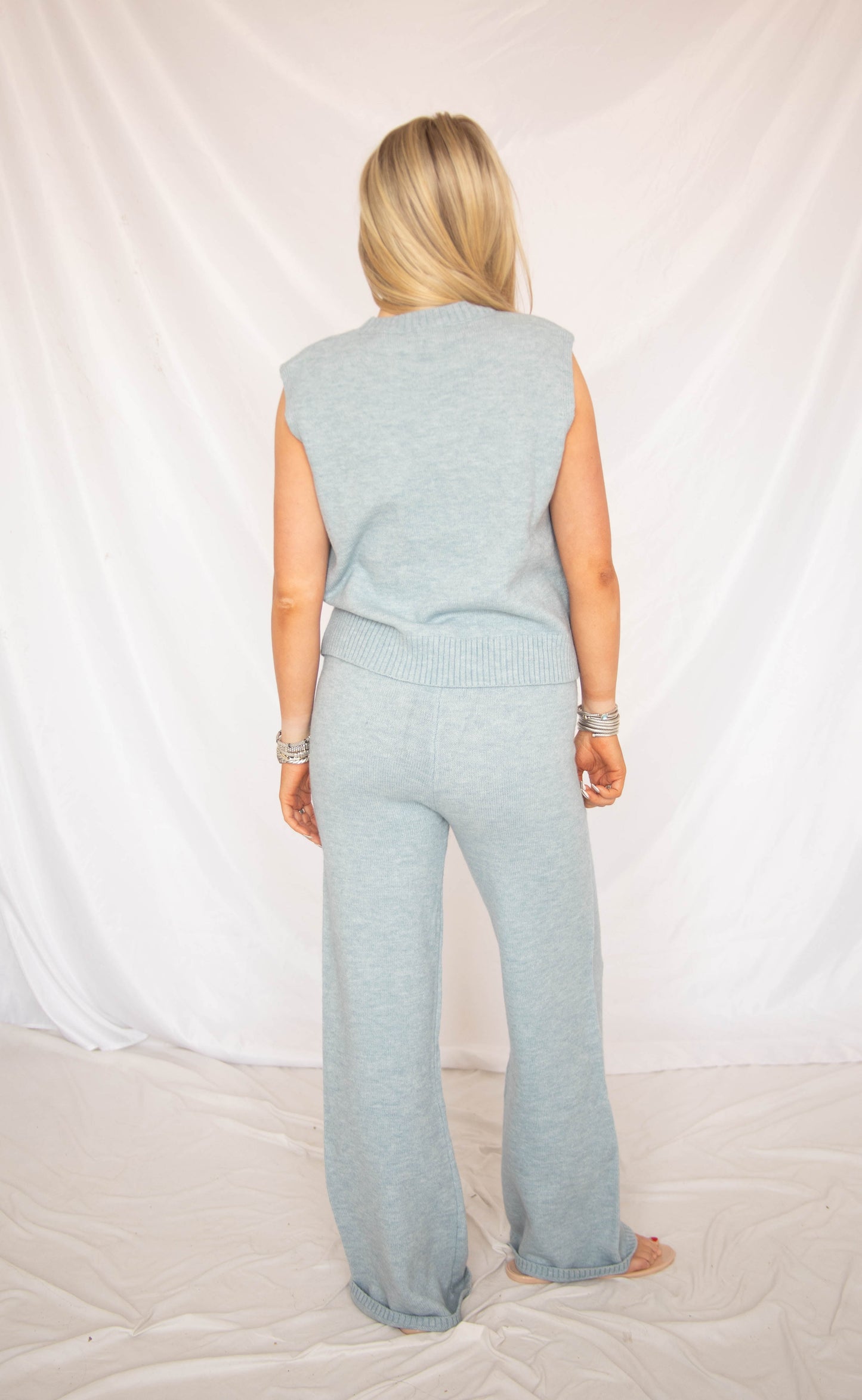brightside knit set - blue