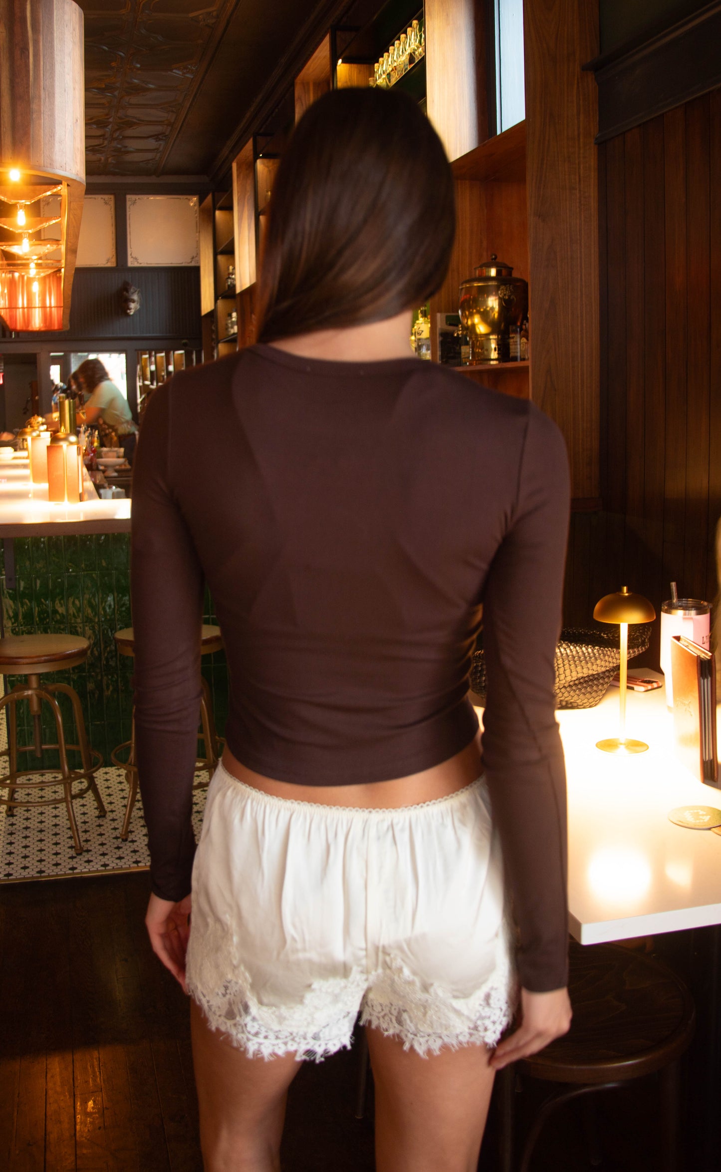 that's me espresso beaded top