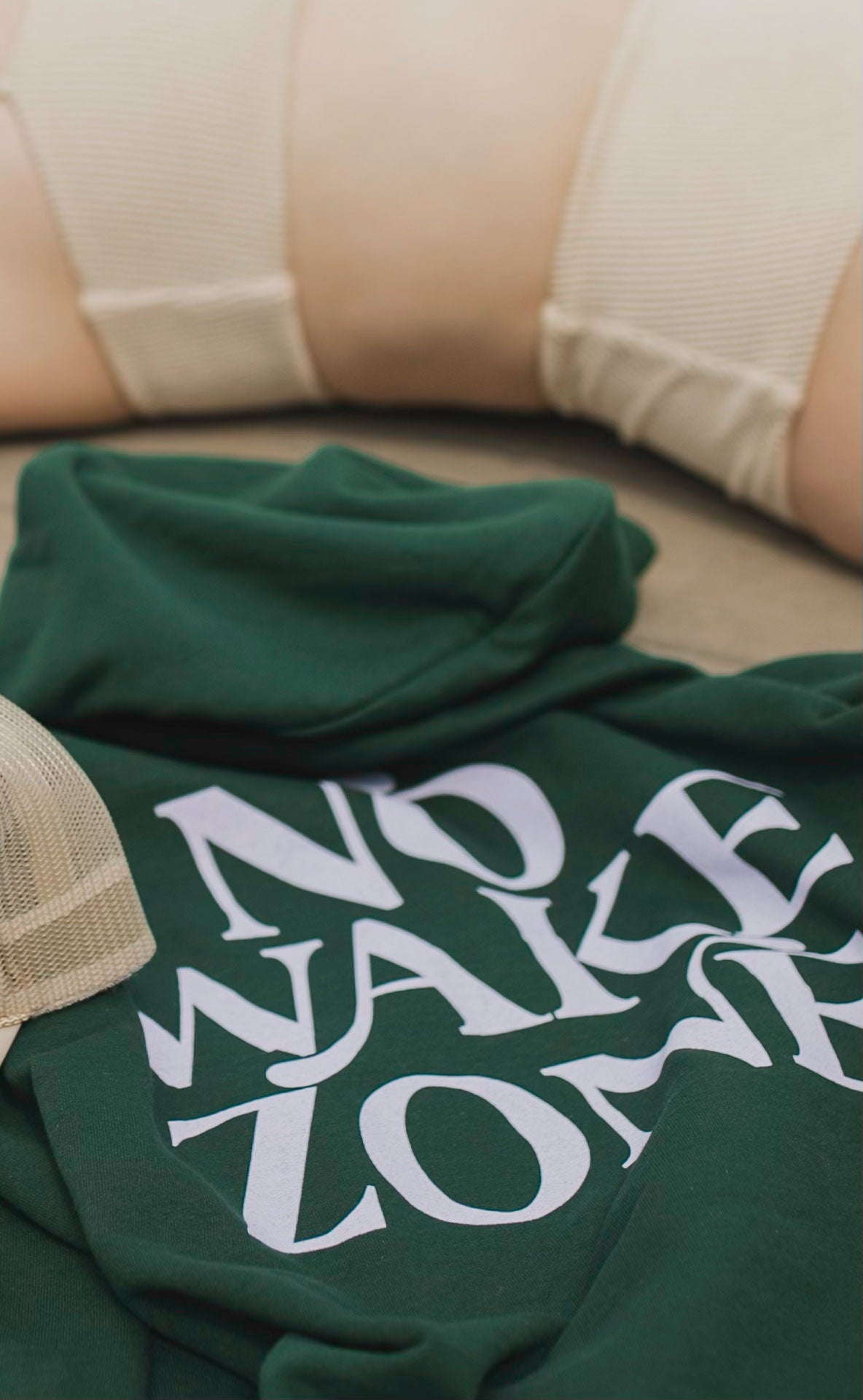 jo johnson: no wake zone hoodie - green