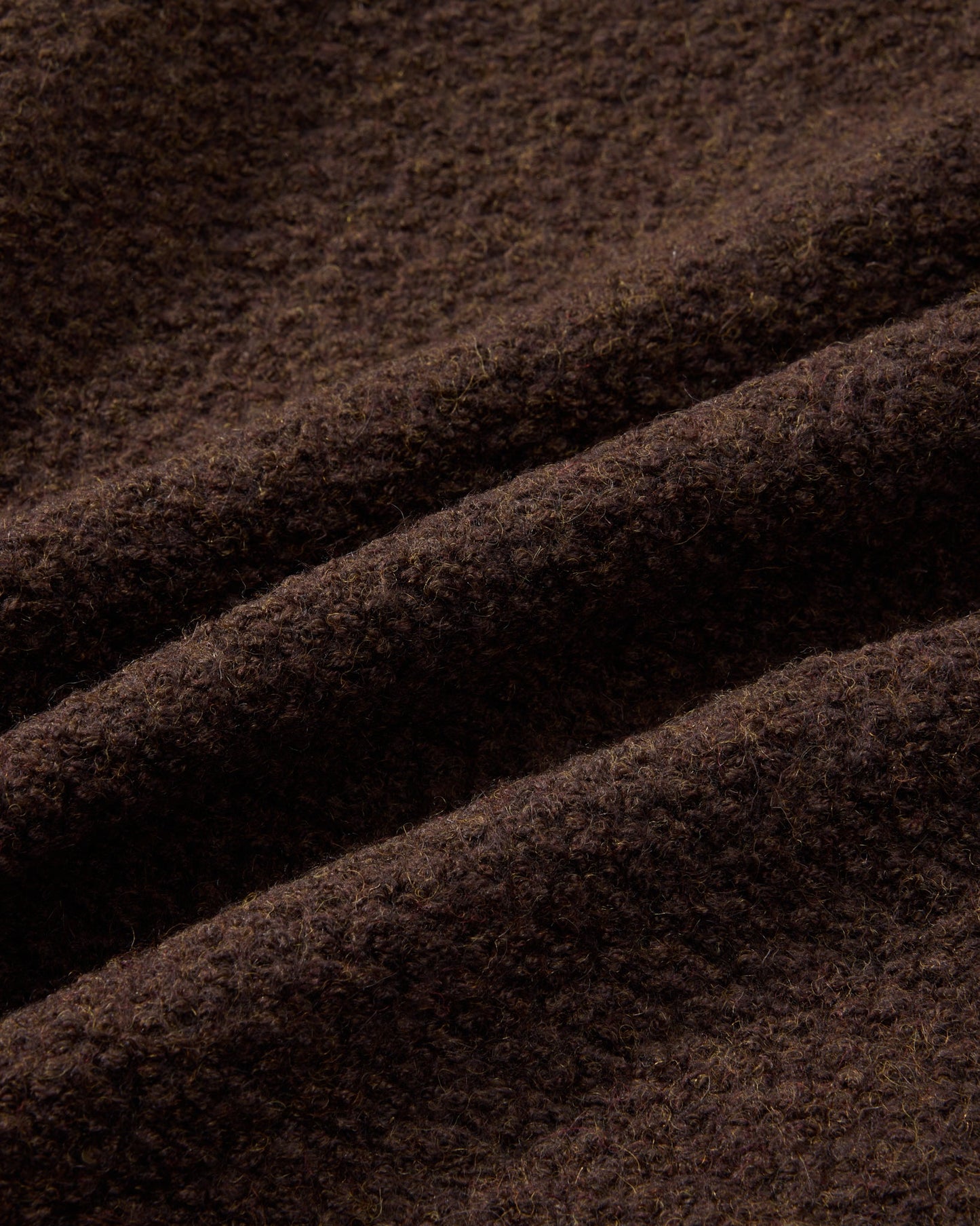 Wool Boucle Car Coat - Dark Chocolate