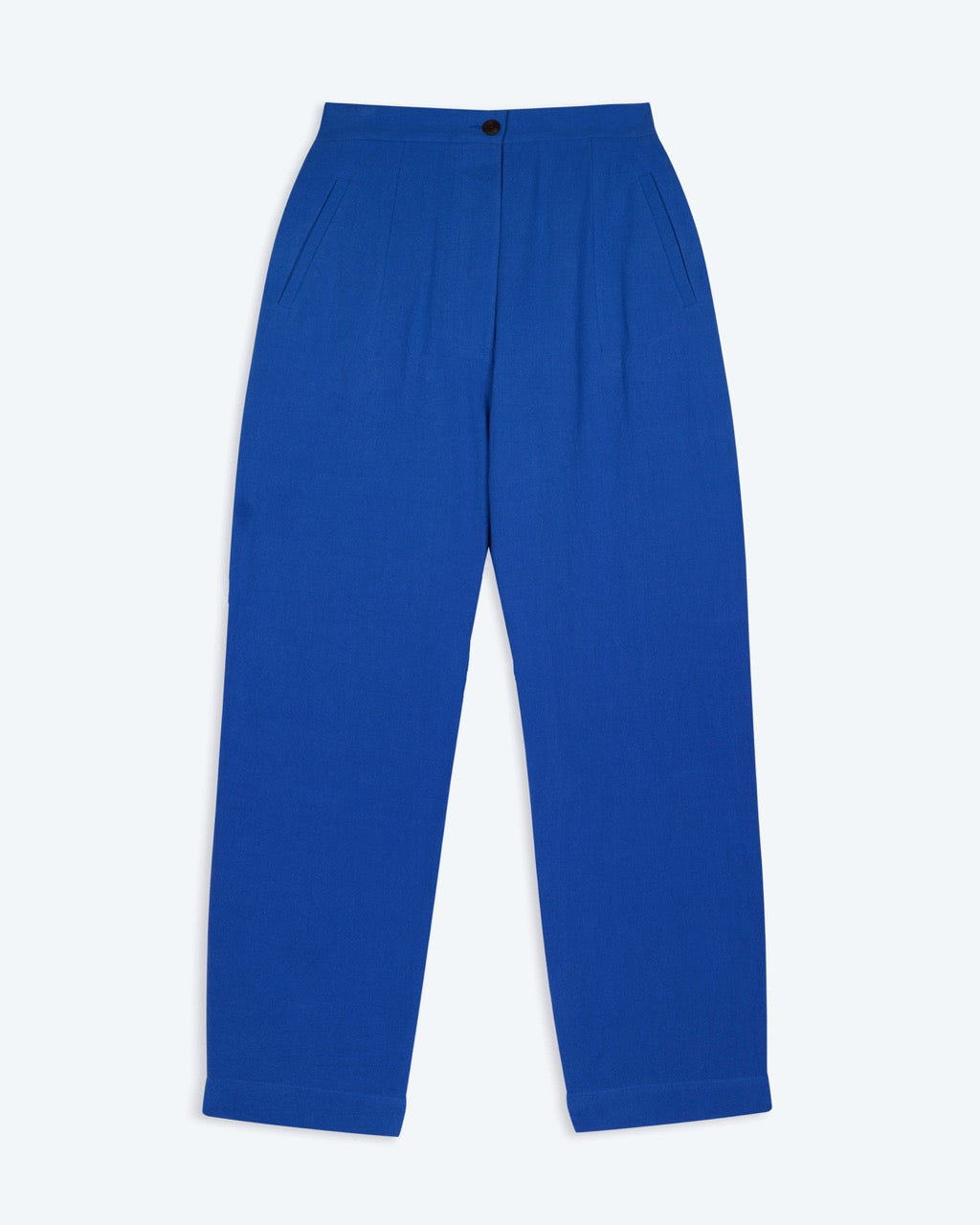 Lowie Cotton Linen Cobalt Blue Trousers