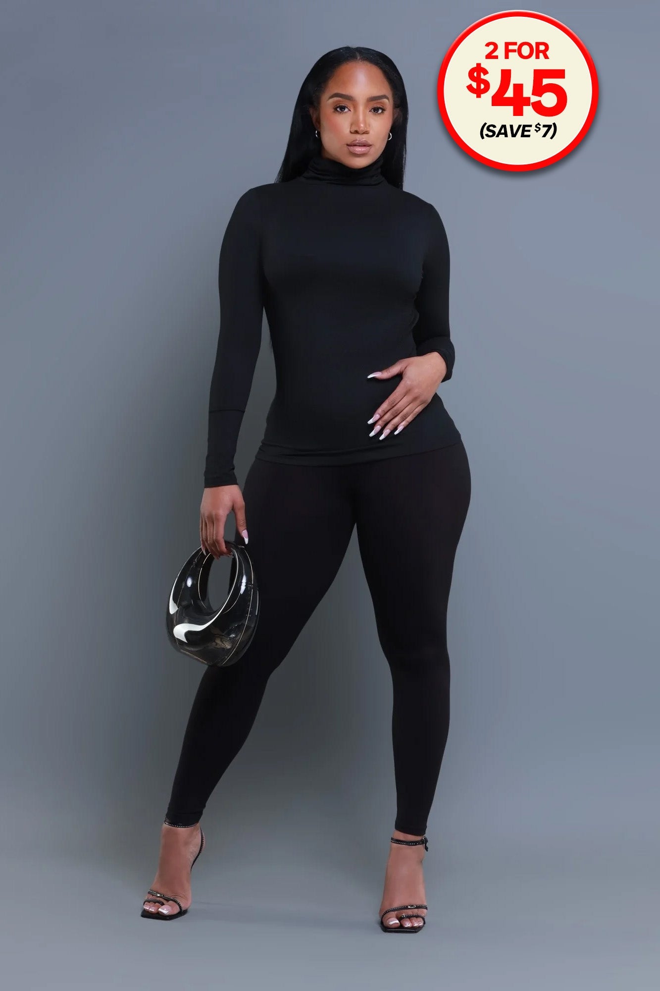 Record Timing Legging Set - Black