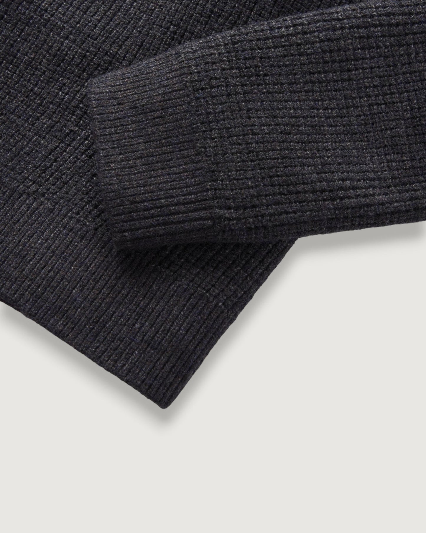 Waffle Stitch Crew Sweater - Charcoal