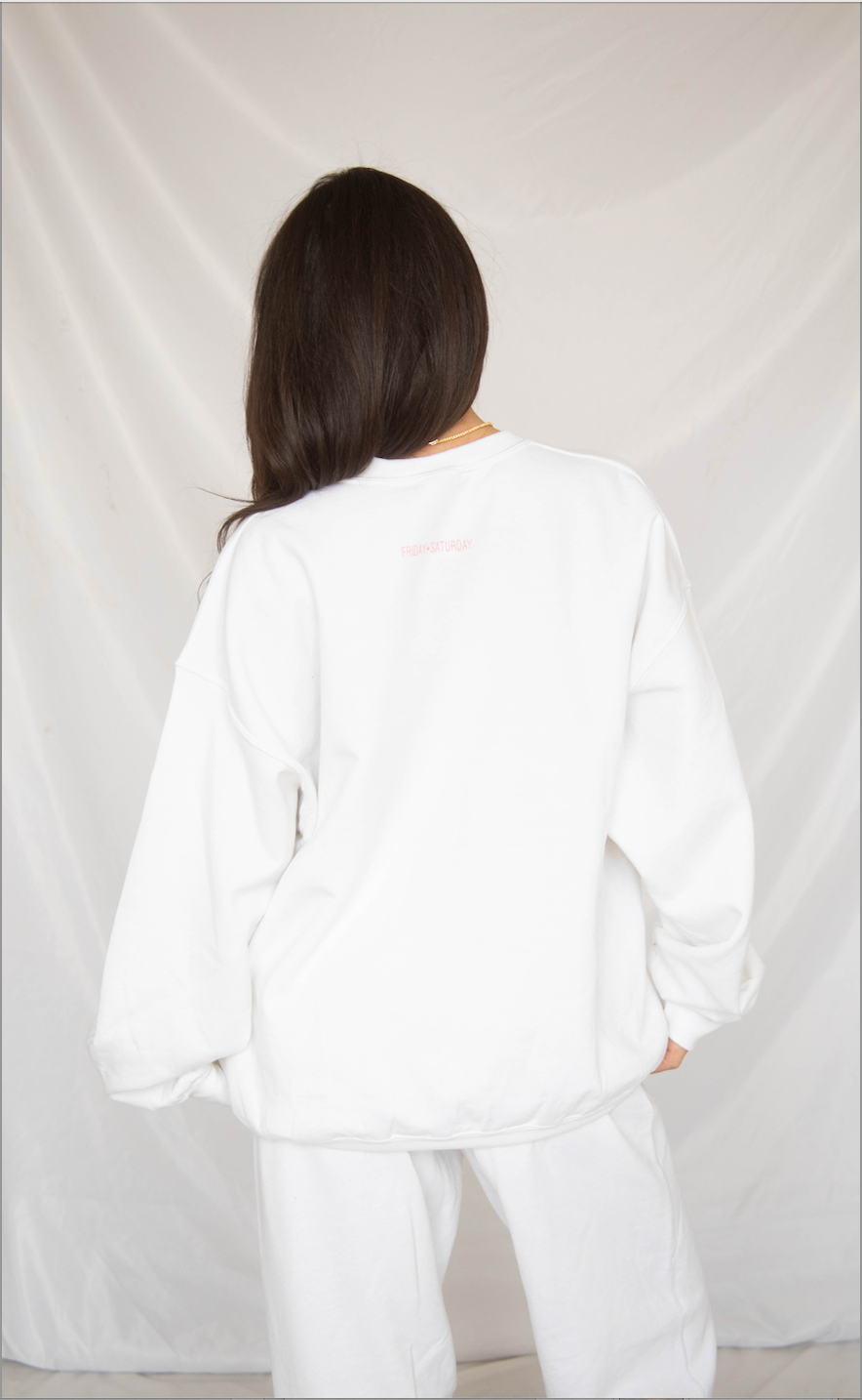 friday + saturday: classic mom sweatshirt - pink