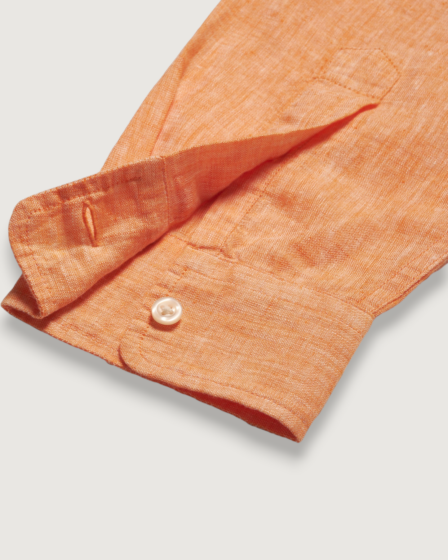 Nantucket Yarn Dyed Linen Shirt - Orange
