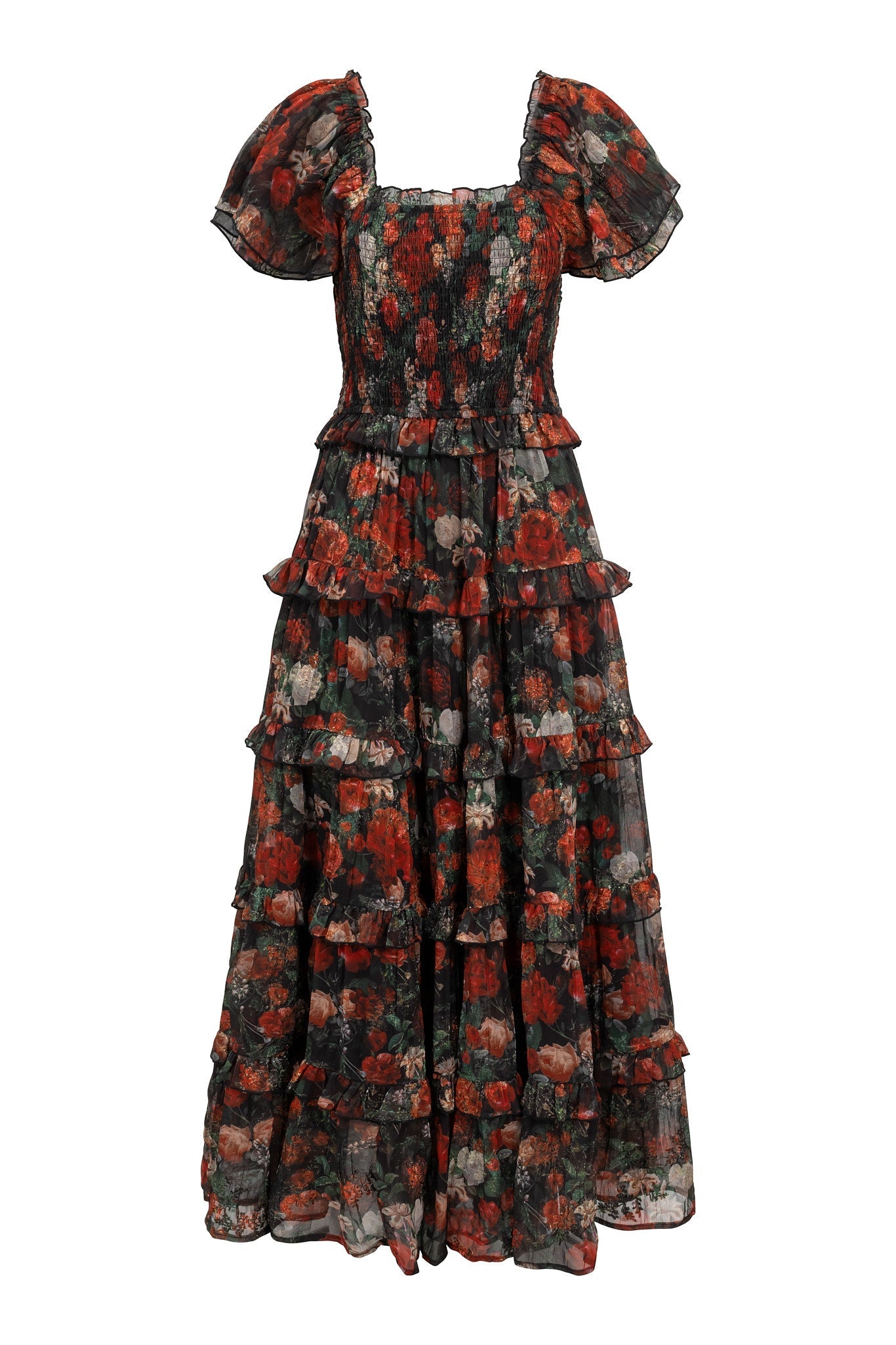 Winnie Dress in Midnight Roses