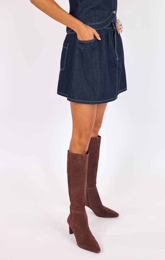 Bodega Denim Mini Skirt