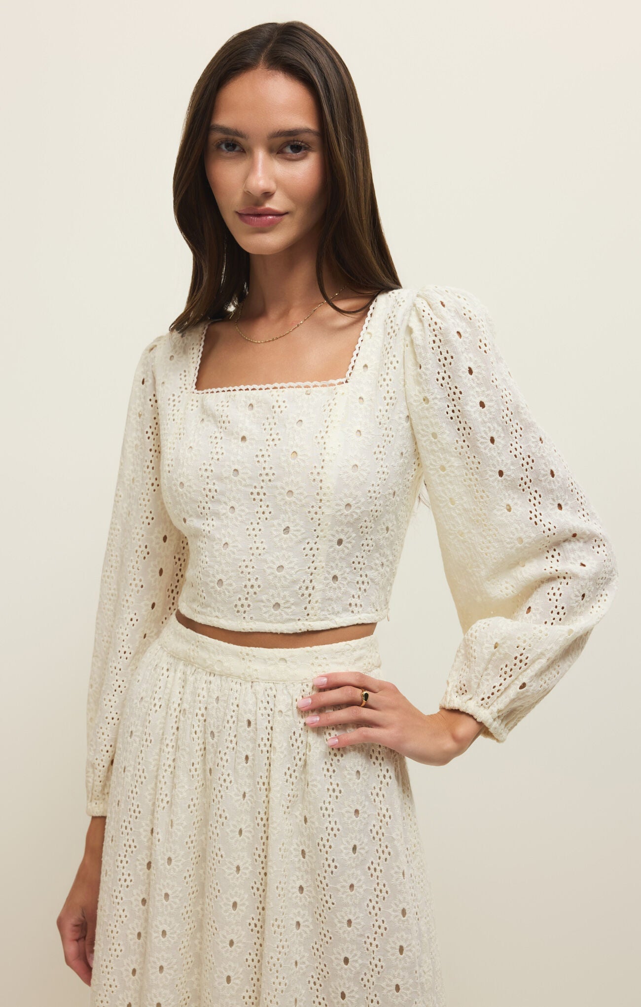 Bria Eyelet Top