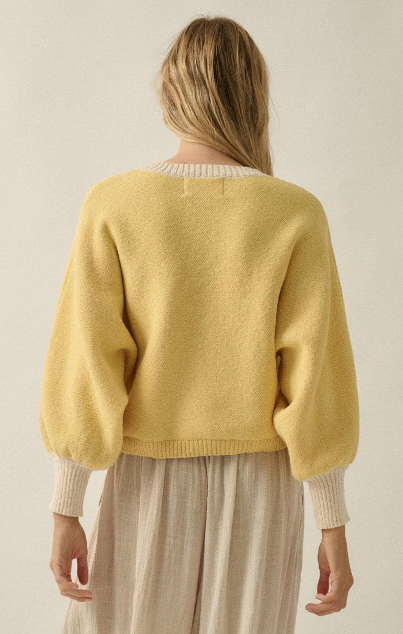 Naomi Contrast Sleeve Cardigan
