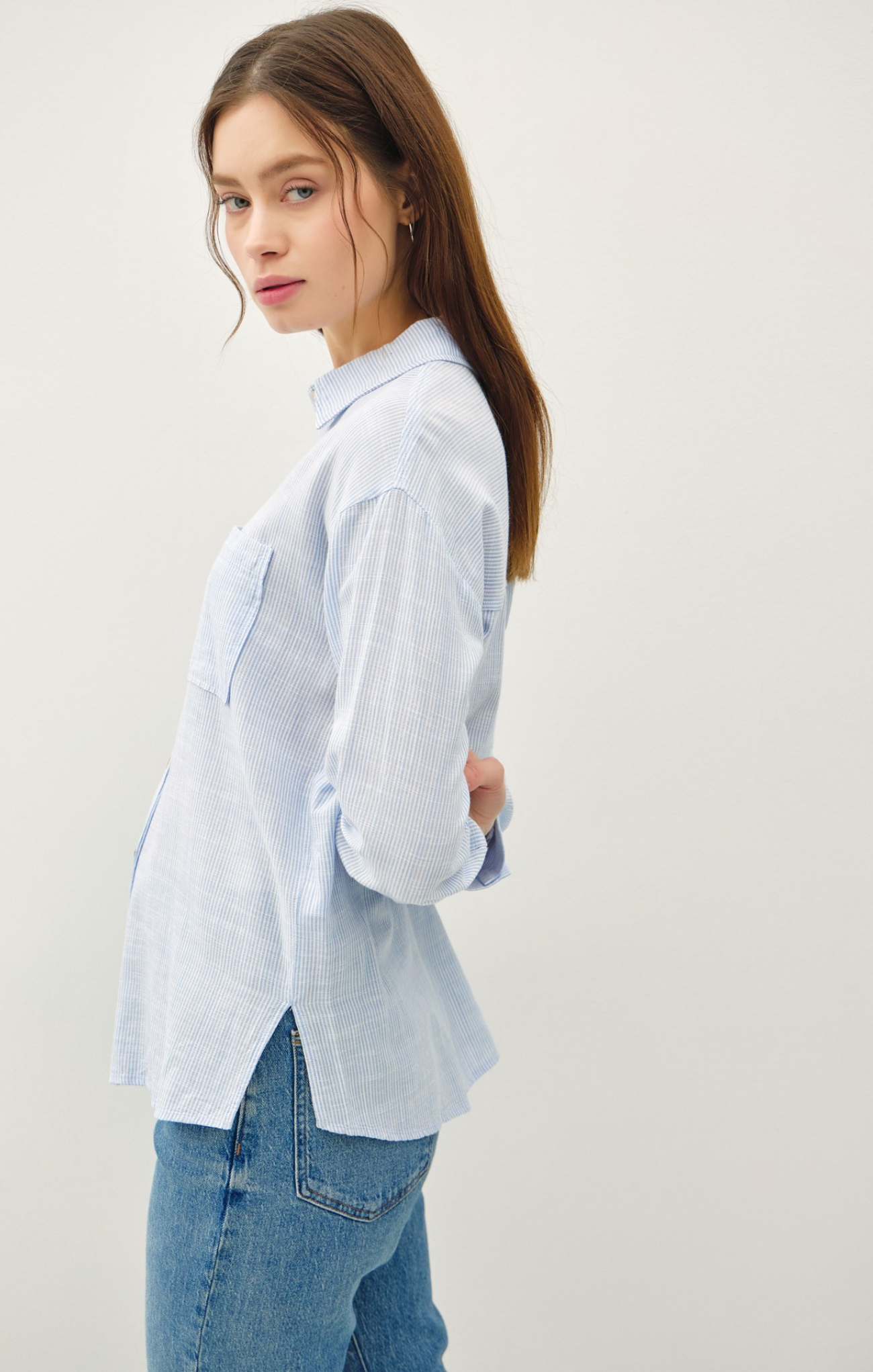 Lacey Pinstripe Button Down