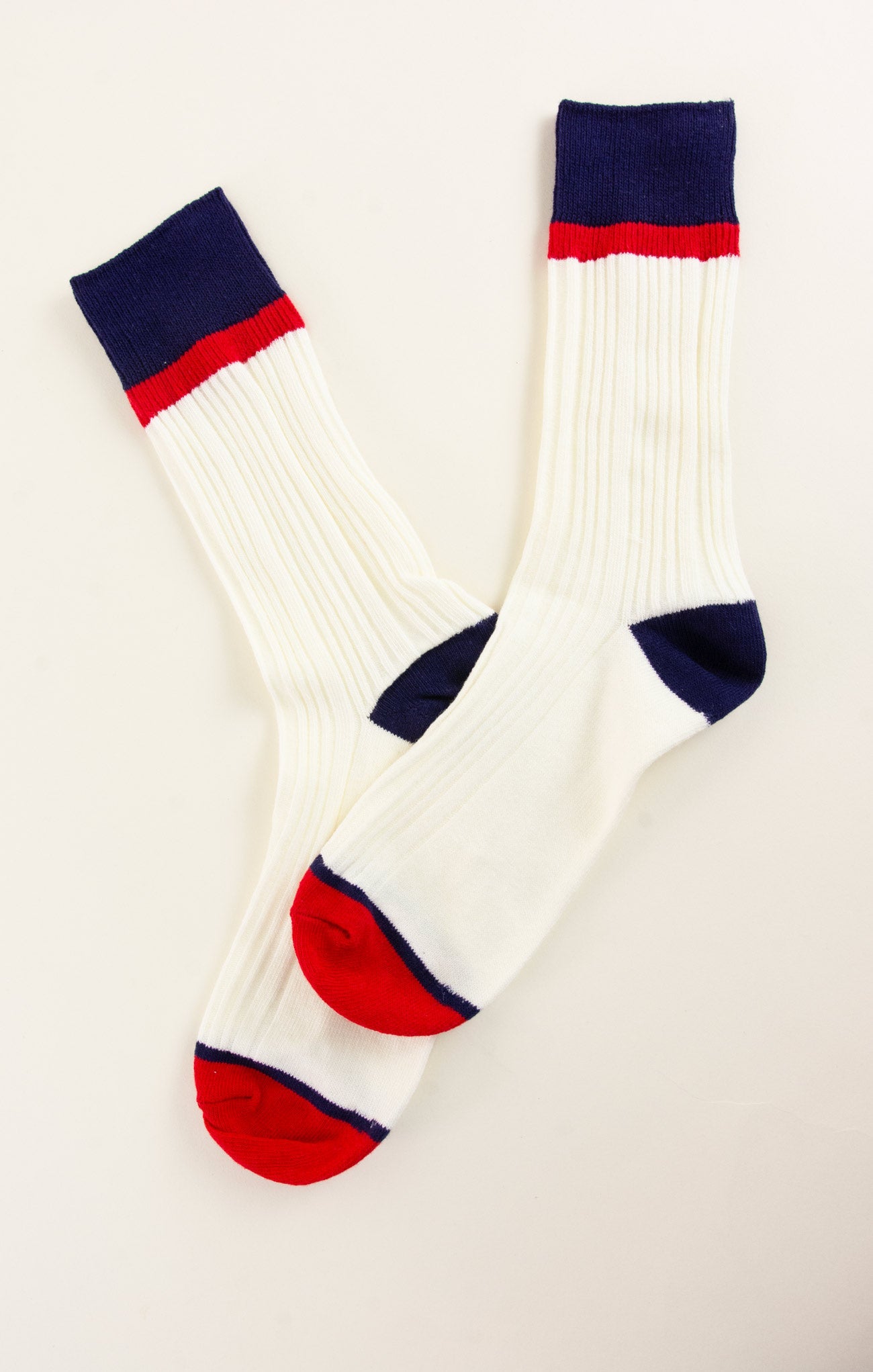 Color Block Double Stripe Crew Sock