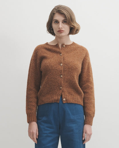Lowie Whisky Brushed Boxy Cardigan