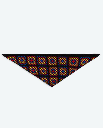 Miss PomPom Granny Squares Wool Triangle Scarf