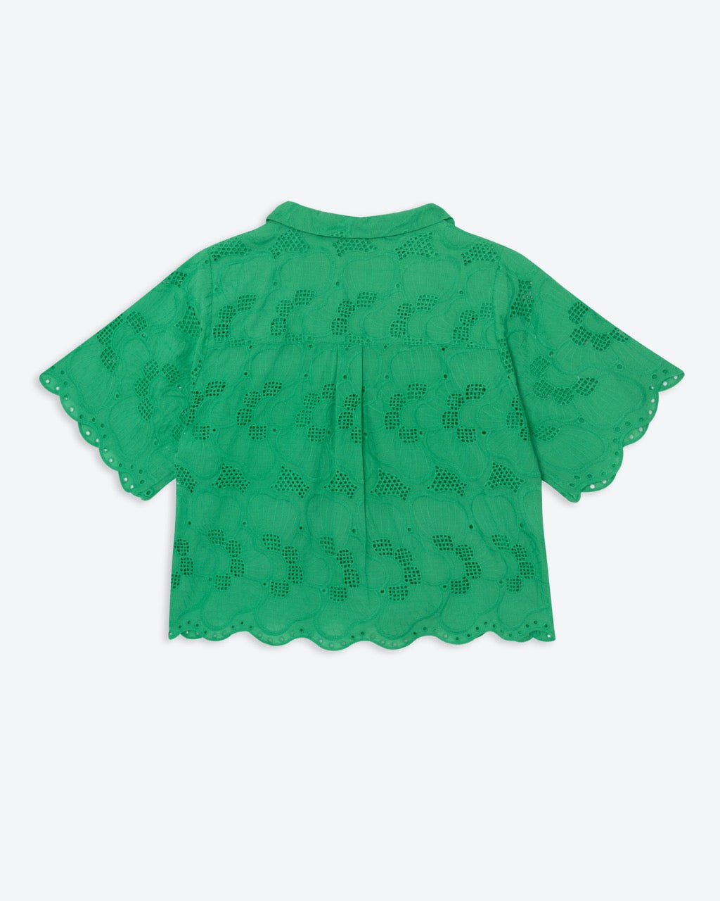 Lowie Green Broderie Boxy Shirt
