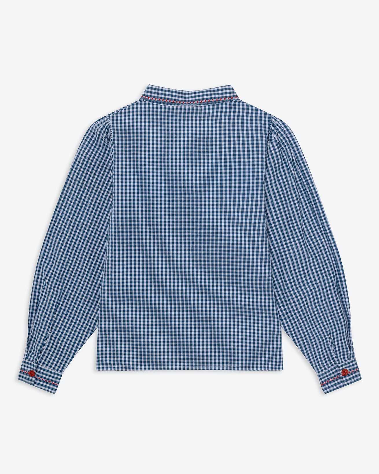 Lowie Gingham Embroidered Blouse