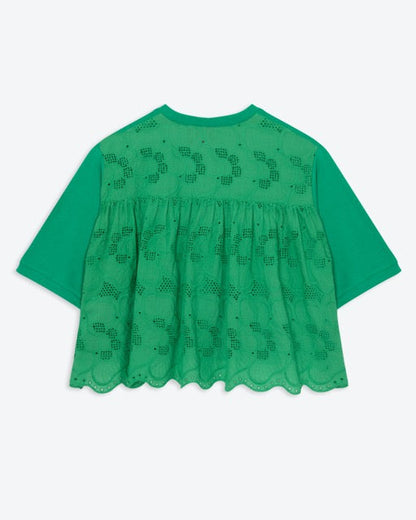 Lowie Green Jersey Mix Top