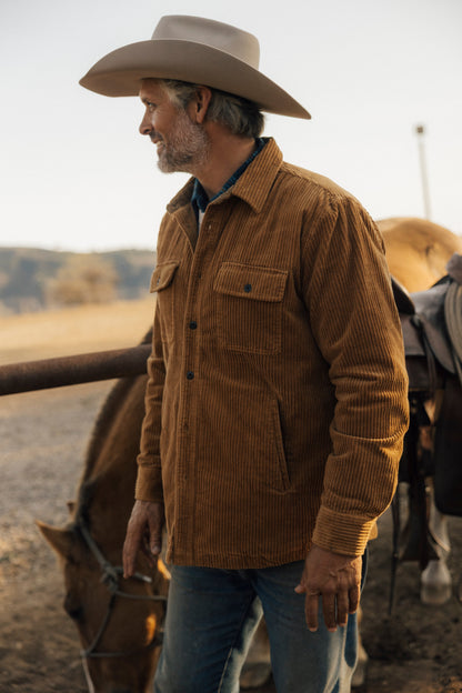 Catalina Rope Cord Shirt Jacket - Cognac