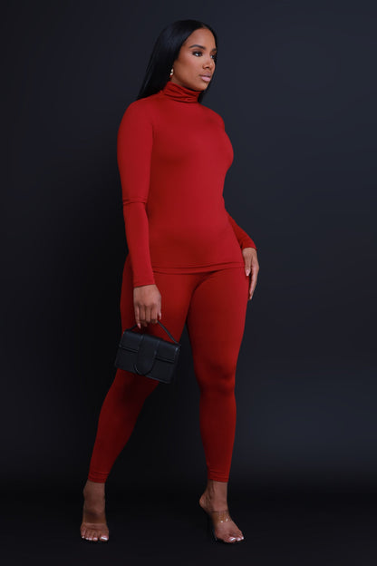 Record Timing Legging Set - Dark Burgundy