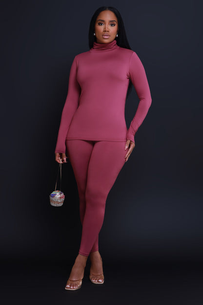 Record Timing Legging Set - Eggplant