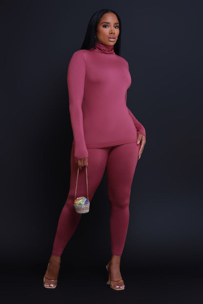 Record Timing Legging Set - Eggplant