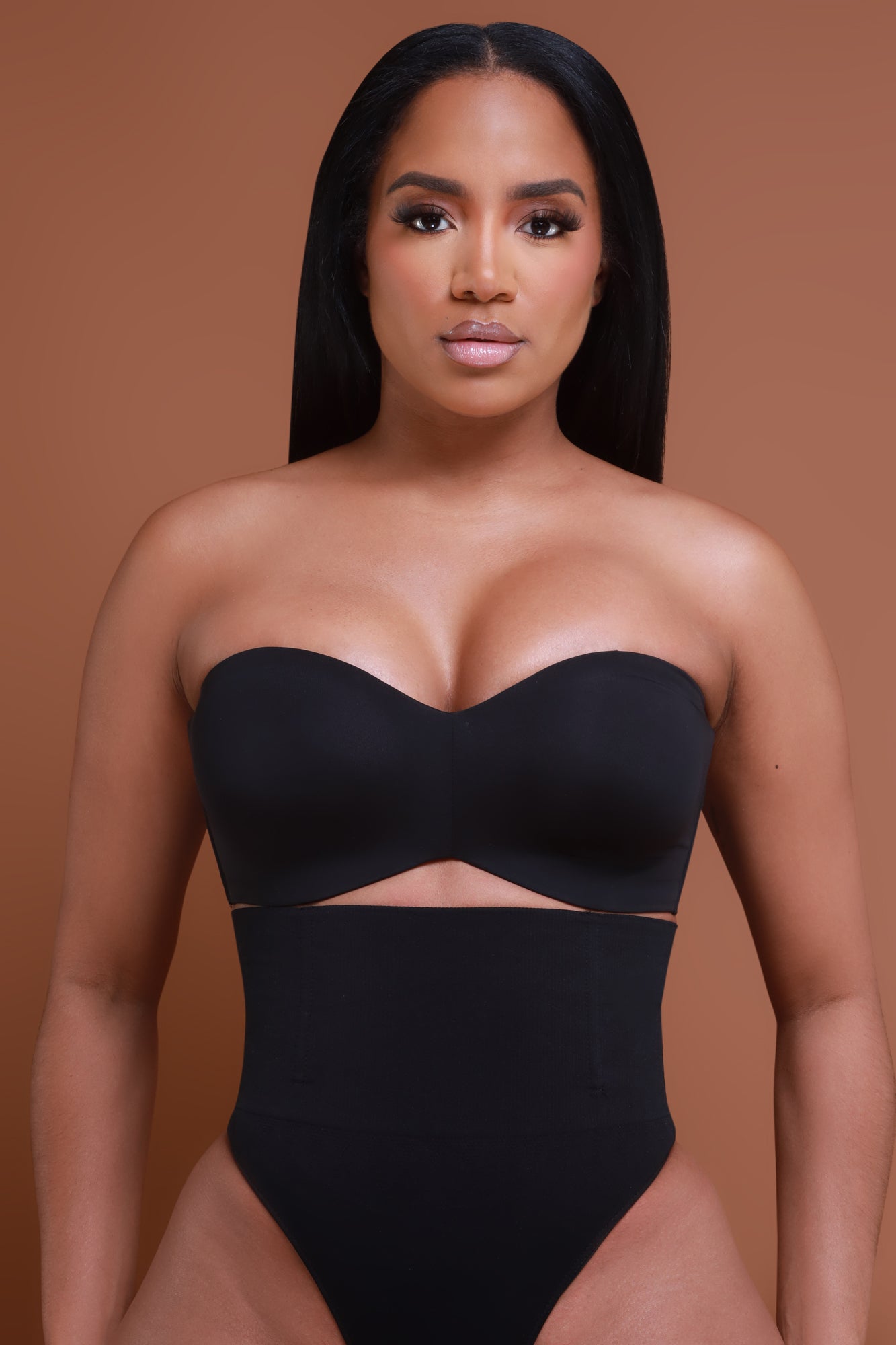 Stomach Control Mid Rise Shaper Panty - Black No.148