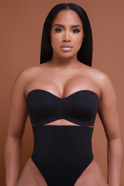 Stomach Control Mid Rise Shaper Panty - Black No.148