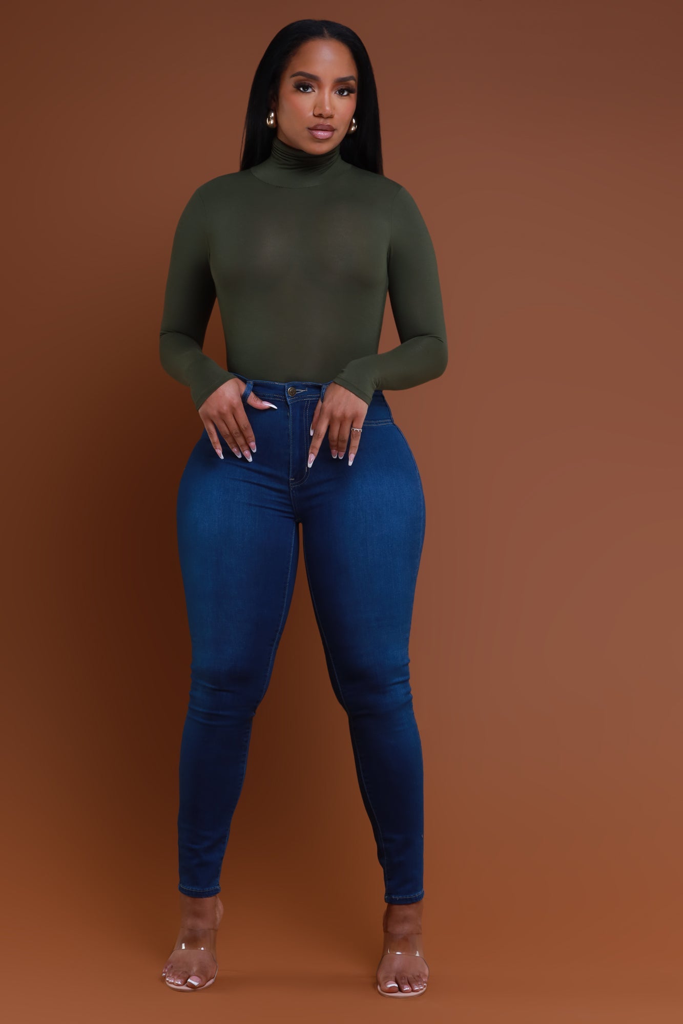 Story High Waist Super Stretch Skinny Jeans - Medium Wash