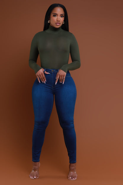 Story High Waist Super Stretch Skinny Jeans - Medium Wash