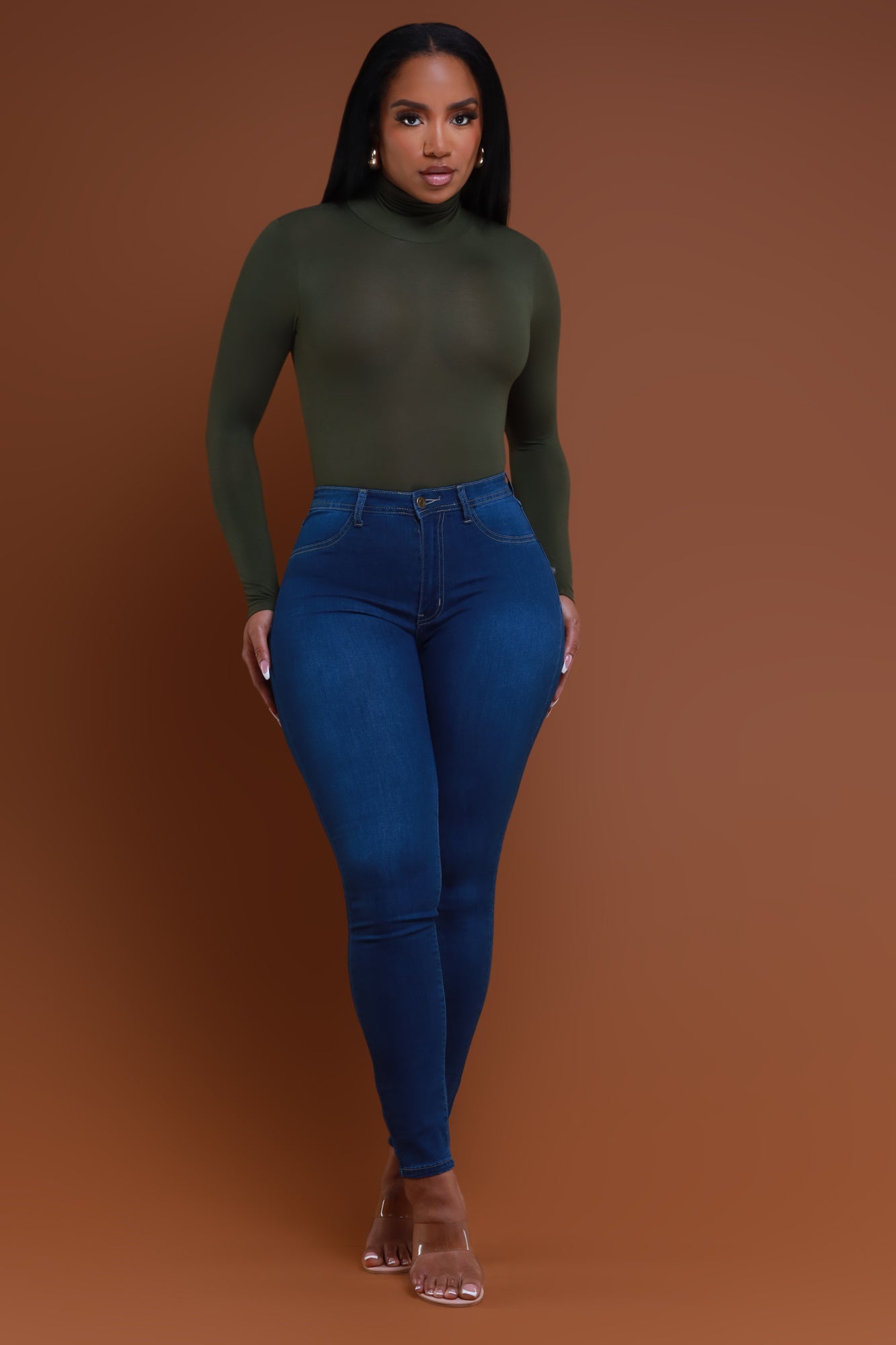 Story High Waist Super Stretch Skinny Jeans - Medium Wash