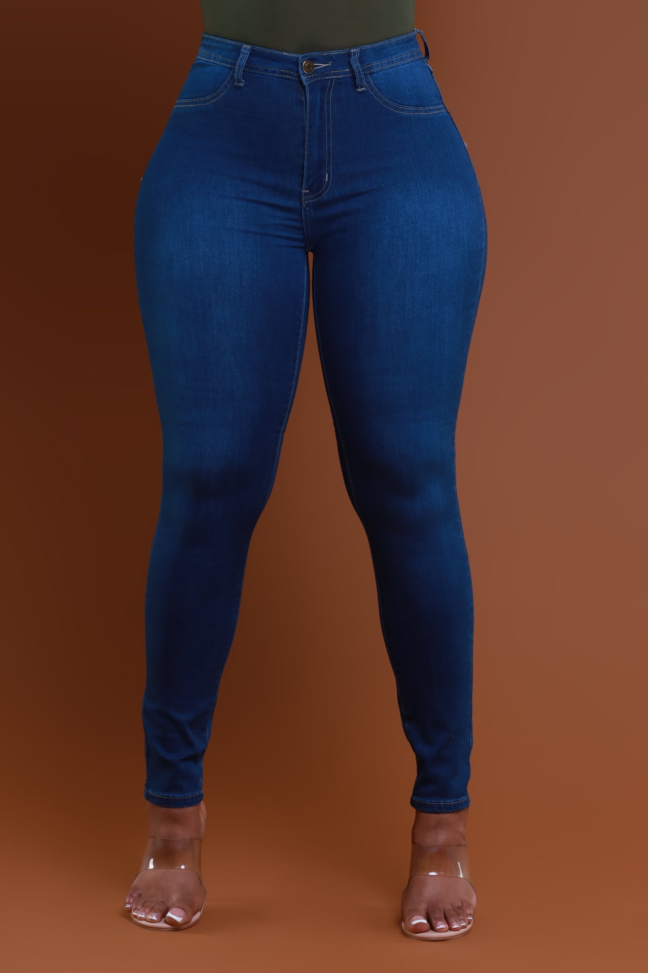 Story High Waist Super Stretch Skinny Jeans - Medium Wash