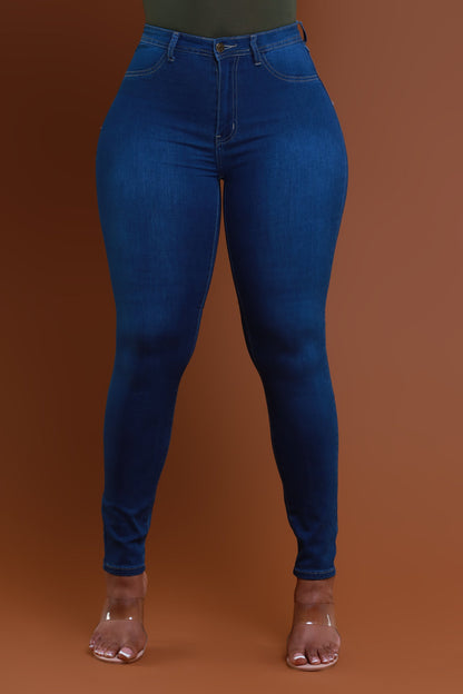 Story High Waist Super Stretch Skinny Jeans - Medium Wash