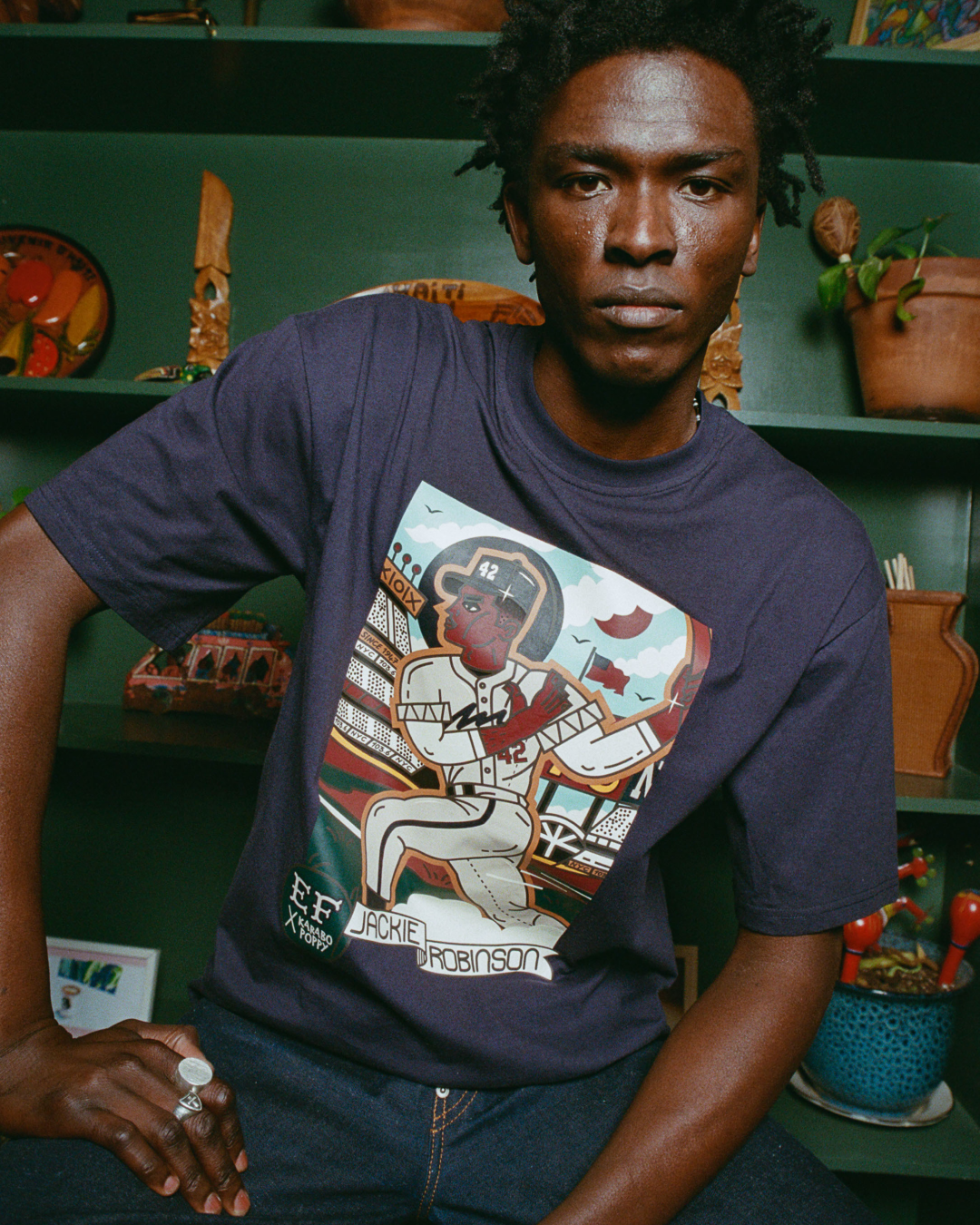 Karabo Poppy x Ebbets Field Jackie Robinson Short Sleeve Graphic Tee