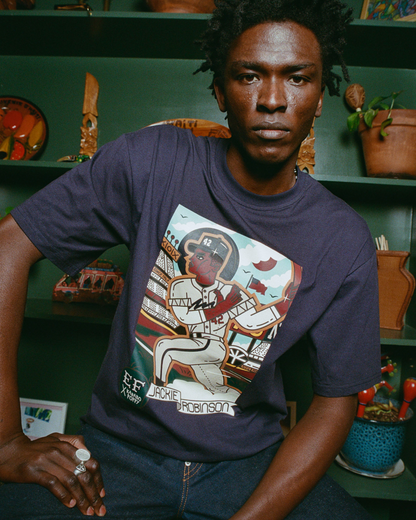Karabo Poppy x Ebbets Field Jackie Robinson Short Sleeve Graphic Tee