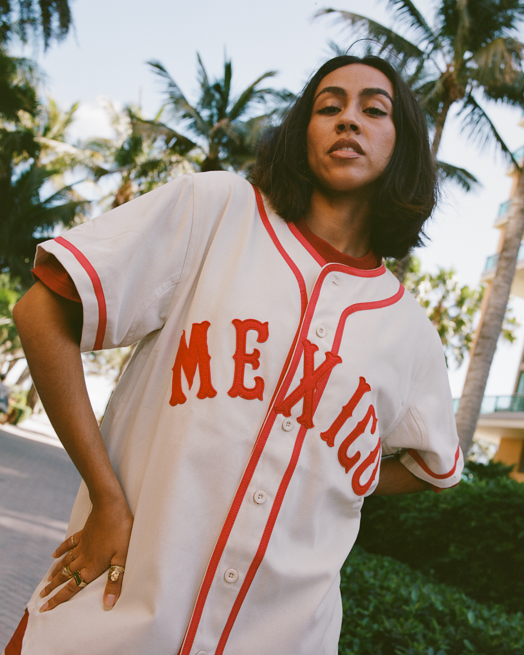 Diablos Rojos del Mexico Cotton Twill Baseball Jersey