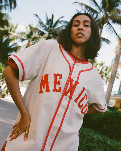 Diablos Rojos del Mexico Cotton Twill Baseball Jersey