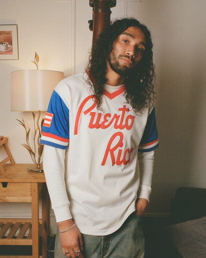 Puerto Rico 1976 National Team Mesh V-Neck Jersey
