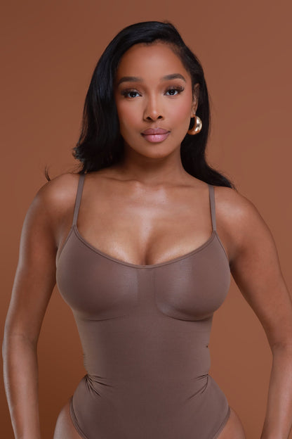 Seamless Sculpting Thong Body Shaper - Brown No.131