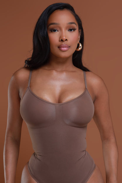 Seamless Sculpting Thong Body Shaper - Brown No.131