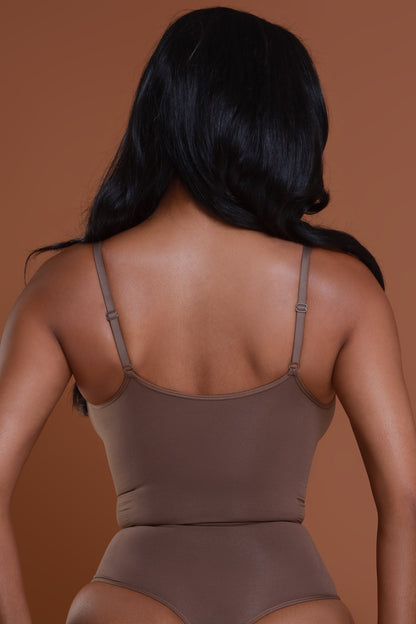 Seamless Sculpting Thong Body Shaper - Brown No.131