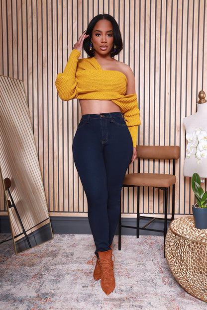 Multi Way Wrap Sweater - Honey