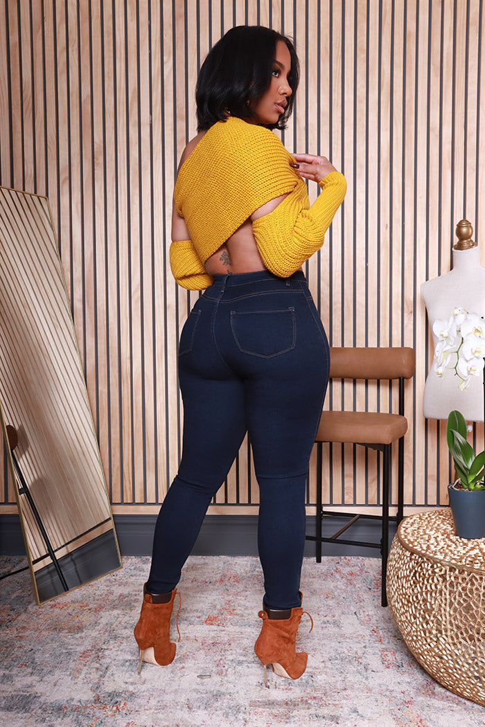 Multi Way Wrap Sweater - Honey