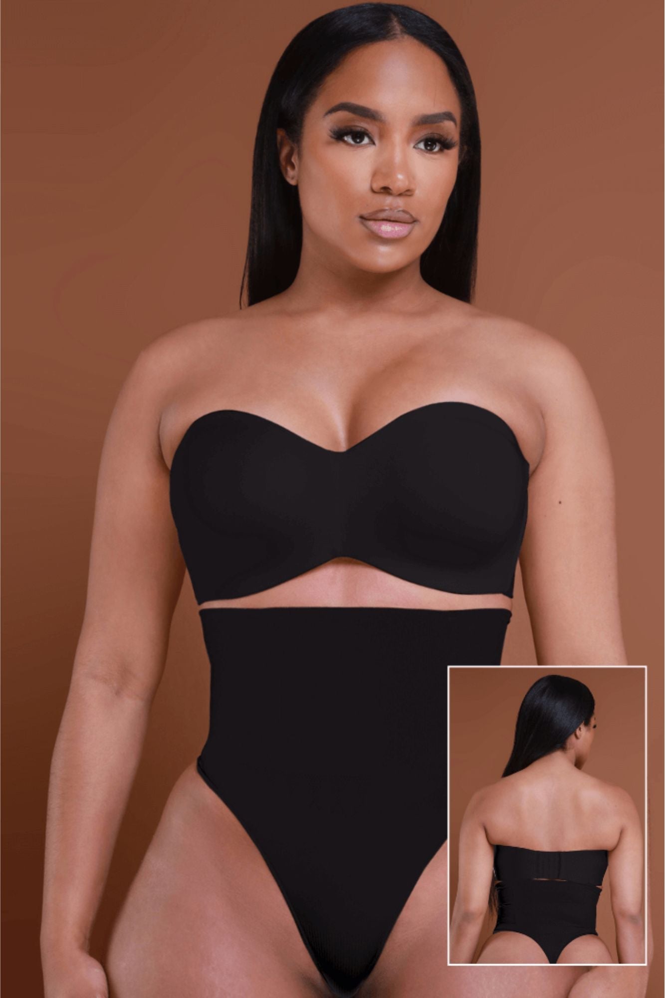 Stomach Control Mid Rise Shaper Panty - Black No.148