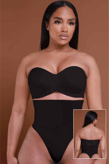 Stomach Control Mid Rise Shaper Panty - Black No.148