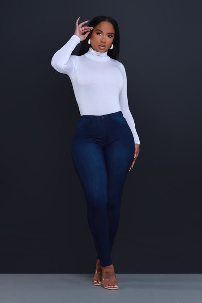 Story High Waist Super Stretch Skinny Jeans - Dark Wash