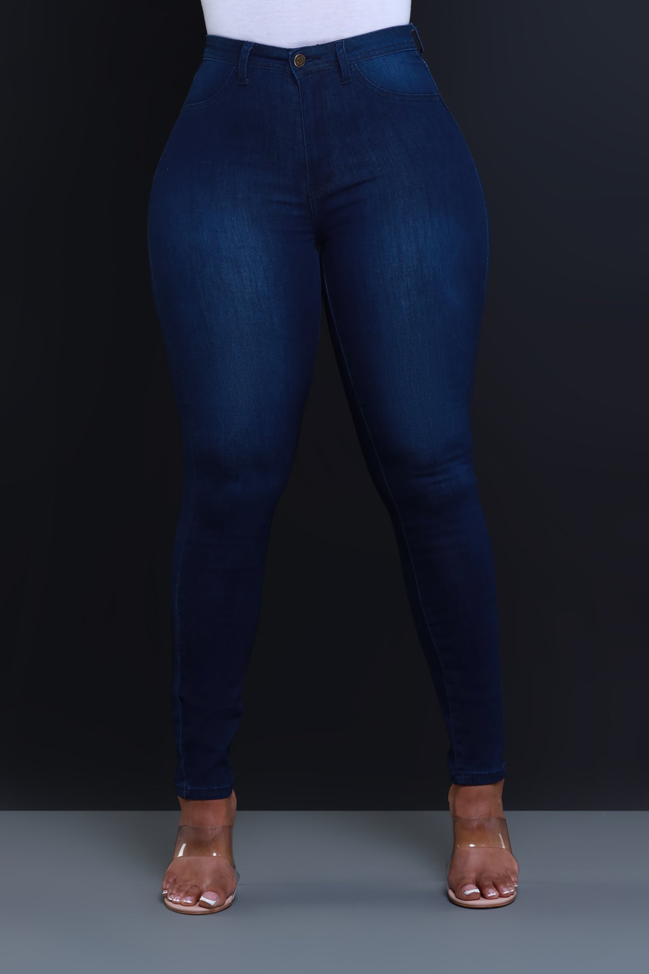 Story High Waist Super Stretch Skinny Jeans - Dark Wash
