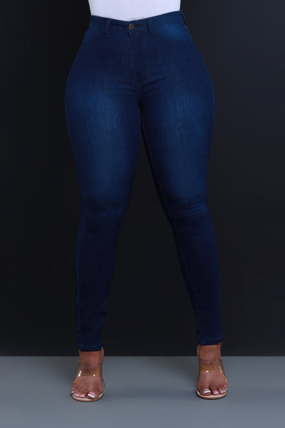 Story High Waist Super Stretch Skinny Jeans - Dark Wash